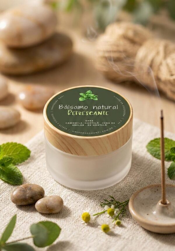 Bálsamo Refrescante Natural com Hortelã e Camomila
